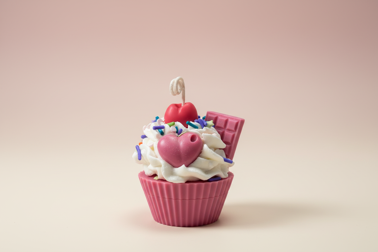 Cupcake Candle: Cranberries & Cream