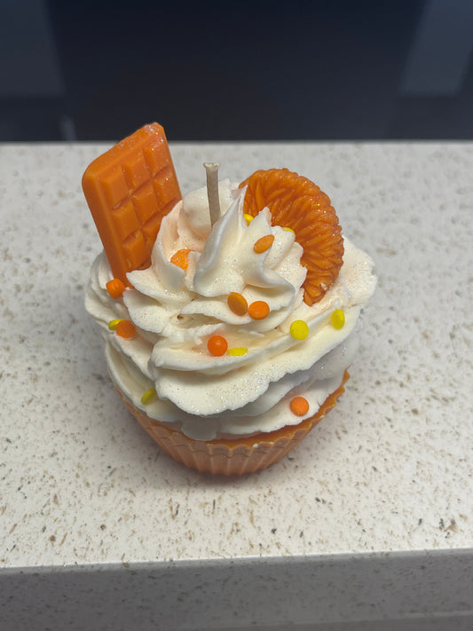 Cupcake Candle: Orange Dreamsicle