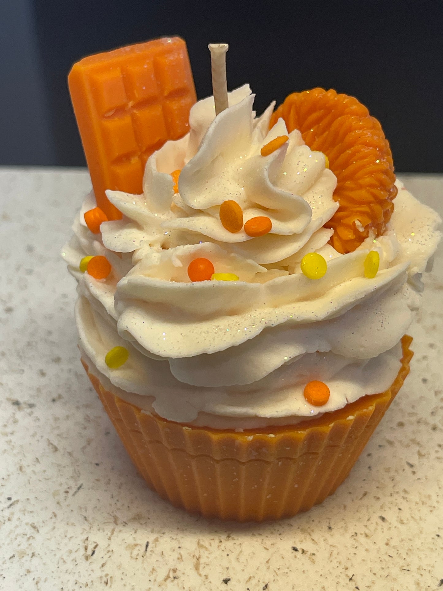Cupcake Candle: Orange Dreamsicle
